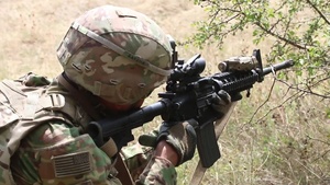 Alpha Company "Lean Apache" 2-5 Cav conduct a section live fire