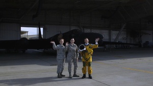 NCAA Football Championship Shout Out from Beale flyover pilot