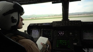 (B-Roll) Look up: 3rd MAW formation flight over MCAS Camp Pendleton