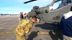 An AH-64D Apache Helicopter Visits Robins AFB