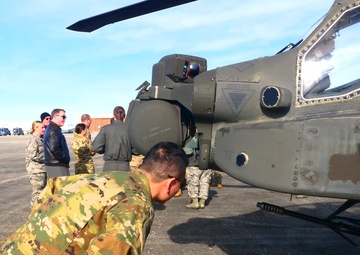 An AH-64D Apache Helicopter Visits Robins AFB