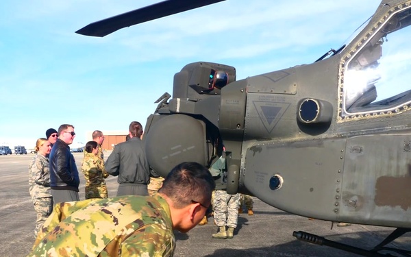An AH-64D Apache Helicopter Visits Robins AFB