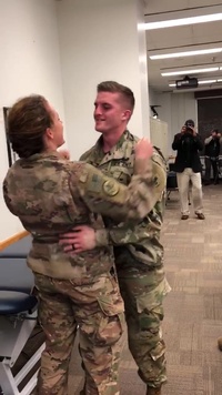 Military couple reunion video