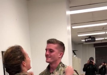 Military couple reunion video