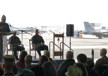 VAW-125 bids farewell to commanding officer, welcomes new leadership (B-Roll)