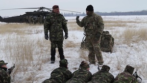 B-Roll: U.S. and Romanian soldiers undergo air assault training