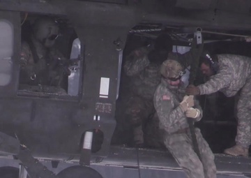 Soldiers from Joint Base Lewis-McChord,  Fort Wainwright and JBER fast-rope training B-roll