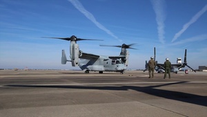 MARFORCOM Marines, Sailors experience an MV-22 Osprey Familiarization Flight with VMM-774