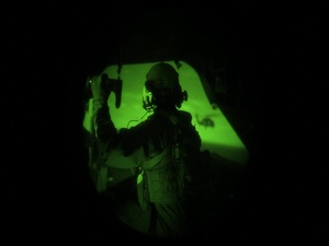 MH-47G Chinook refuels during training mission