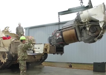 Soldiers, contractors perform maintenance on 4-118th CAB equipment in preparation for deployment