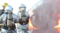 B-roll: MCAS Miramar ARFF Fire Training Drills