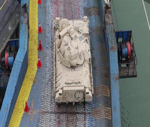 1st Armored Brigade Combat Team Arrives in Europe: Independence II Arrives, Rail Operations Begin