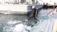 86th Engineer Dive Detachment conducts master diver evaluations diving portion b-roll