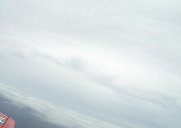 Three F35's Fly Over Gulf of Mexico