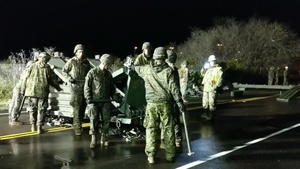 (B-Roll) 7th ESB Builds Bridge over sinkhole at Camp Pendleton