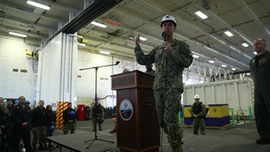 Adm. John Richardson Visits USS Gerald R. Ford (CVN 78)
