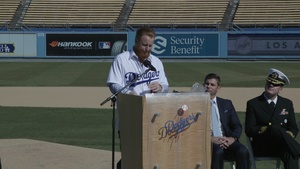 Justin Turner greeting and Enlistment Ceremony speech