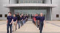 B-Roll of Poolees at National Marine Corps Museum