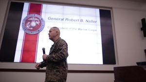 B-Roll of the Commandant of the Marine Corps Speaking to Sergeant's Course Marines