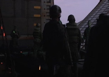 Alpha Company Marines Launch From the USS Ashland