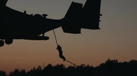 US Special Forces Fast-Rope From Ospreys