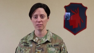 MAJ Sara Hare Gives a Women's History Month Shout Out