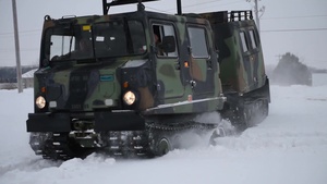 Guard Soldiers Rescue Stranded Motorists During Extreme Cold and Blizzard Using Specialized Vehicle