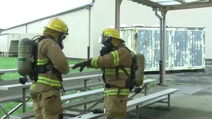 Chievres Fire Fighters 424th Squadron EST exercise