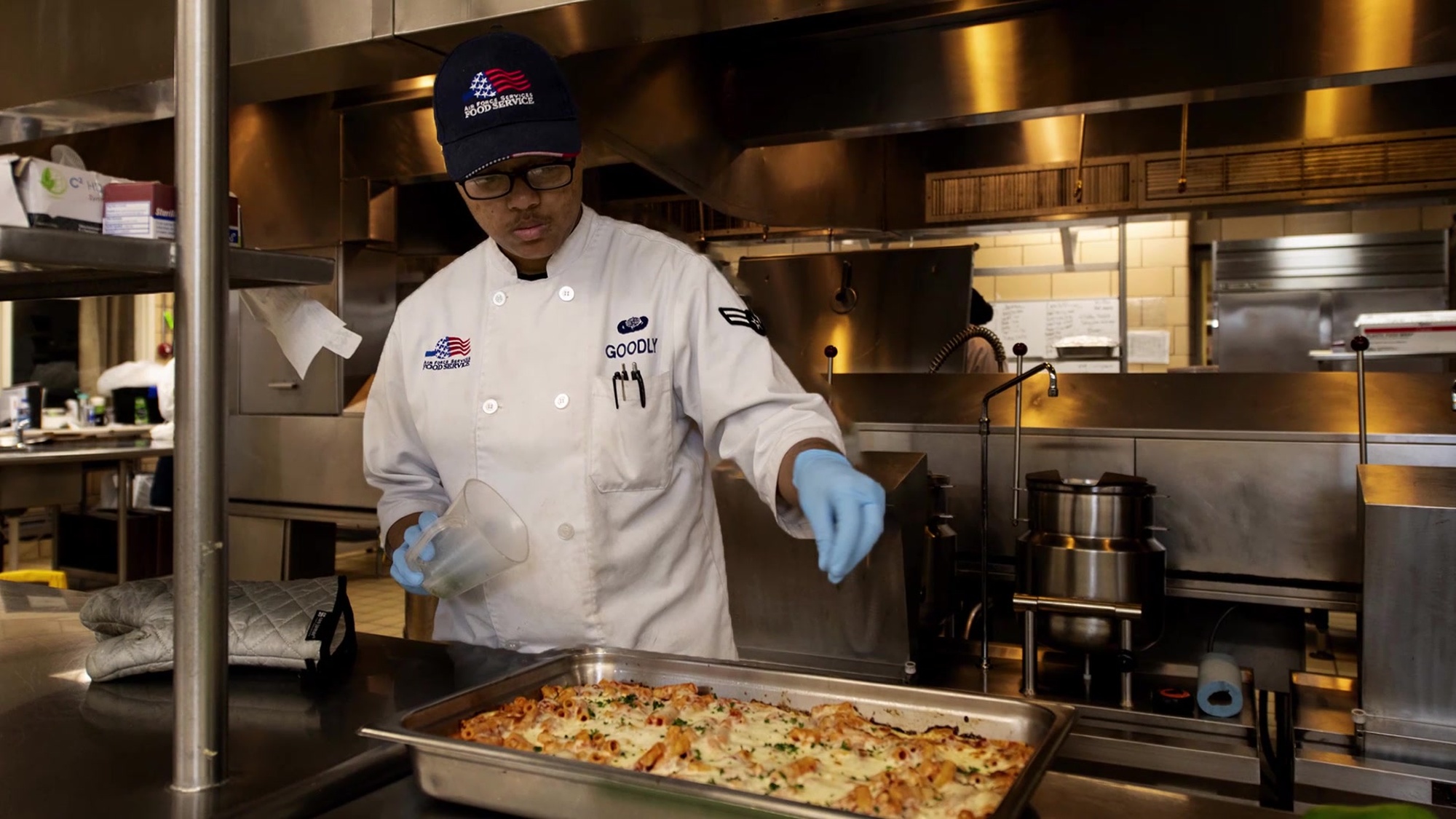 Members of the Hangar 97 Dining Facility speak about their experiences as food service specialists at Altus Air Force Base, Okla. Hangar 97 was voted best DFAC in Air Education and Training command and is nominated for the 2019 John L. Hennessey Trophy, which recognizes the best DFAC in the Air Force.  (U.S. Air Force video by Tech. Sgt. Kenneth W. Norman)