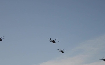 1CAB 1ID UH-60 Black Hawk Helicopters leave Belgium for Atlantic Resolve