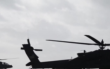 1CAB 1ID AH-64 Apache Helicopters leave Belgium for Atlantic Resolve