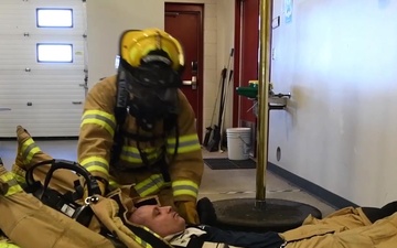 Firefighters conduct rapid intervention training