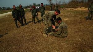 Cobra Gold 19: 31st MEU Marines partner with the Royal Thai Marine Corps during Combat Casualty Aid Training (B-Roll)