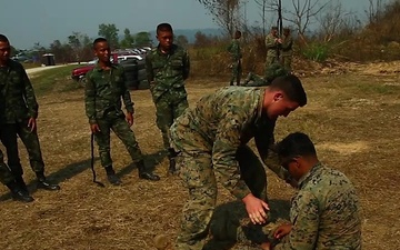 Cobra Gold 19: 31st MEU Marines partner with the Royal Thai Marine Corps during Combat Casualty Aid Training (B-Roll)