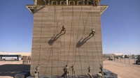 Air Assault Phase Three Rappel Training with lower thirds