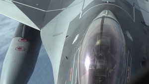 Stratotanker Refuels Fighting Falcons