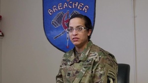 Cpt. Aimee J. Valles delivers a message on Engineer Week