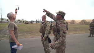 Aerial Port Security Forces Interact with a Simulated Local