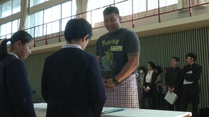 MCAS Iwakuni Marines teach Japanese students English (B-Roll)