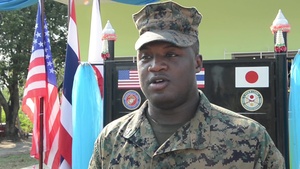 Cobra Gold 19: Wat Jom Tong School Dedication Ceremony Cpl Milsap Interview