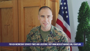 Chaplain Mabus invites the community to Ash Wednesday services