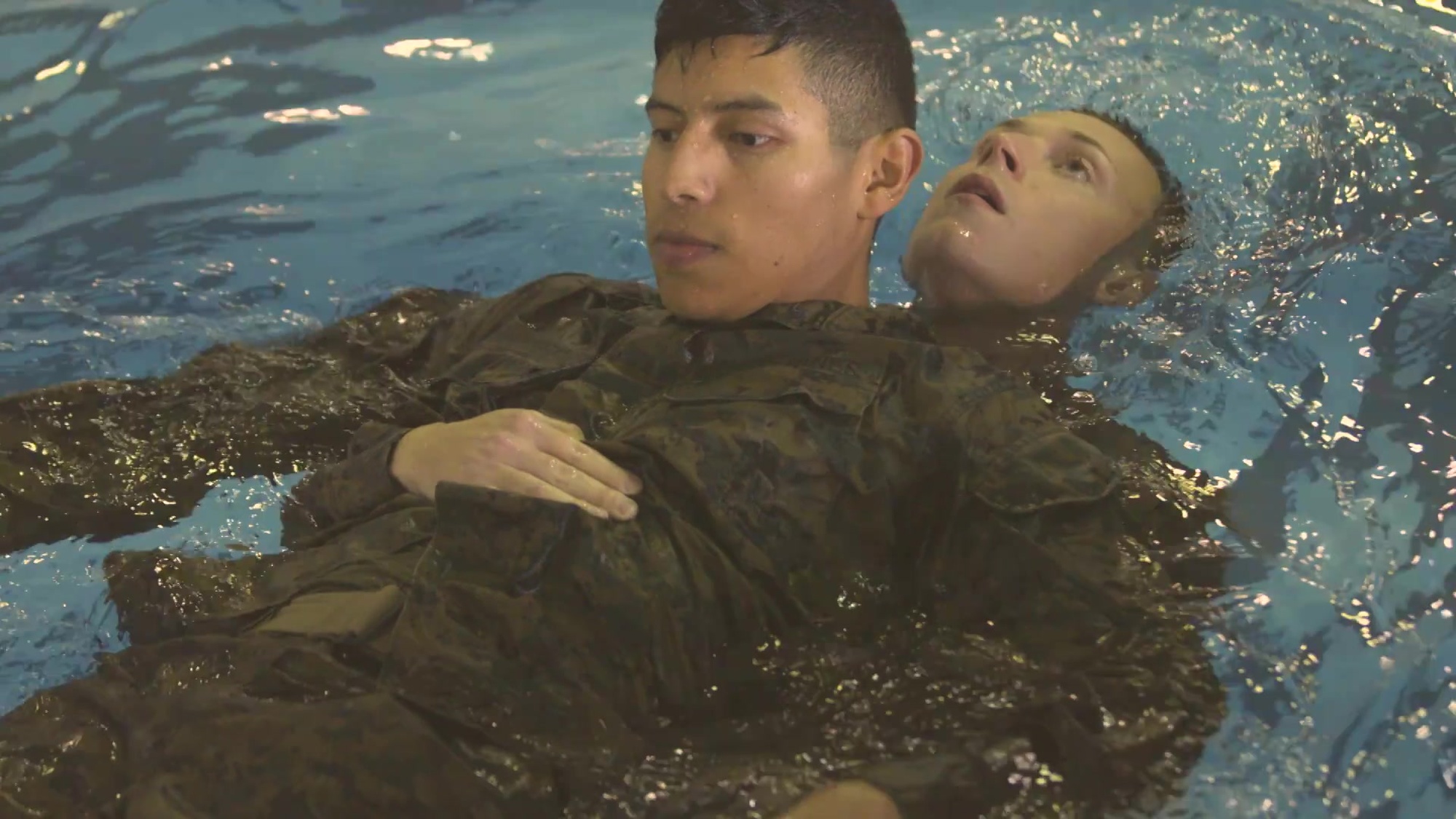 Marines with Marine Forces Reserve participated in a swim qualification at the University of New Orleans on Feb. 7, 2019. A swim qualification is designed to reduce fear, raise self-confidence and develop Marines with the ability to survive in water. (U.S. Marine Corps video by Dante Fries)