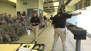 USAMU instructs All Army competitors on Bullseye pistol stance