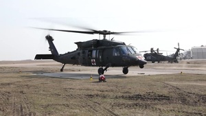 U.S. Army medics conduct air medical evacuation training