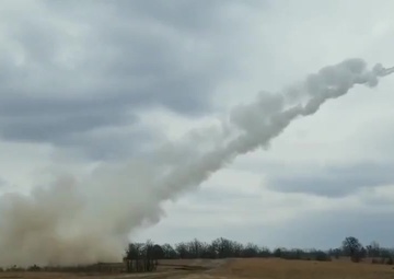 Arkansas National Guardsmen Launch Rockets from the Multiple Launch Rocket System (MLRS)