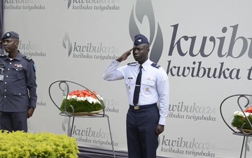 African Partnership Flight Rwanda - Kigali Genocide Memorial Wreath Laying Ceremony