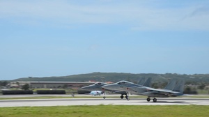 Cope North 2019 B-roll: JASDF F-15 Double Takeoff