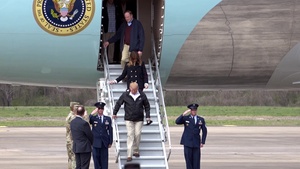 President Donald J. Trump Lands at Fort Benning's Lawson Army Airfield