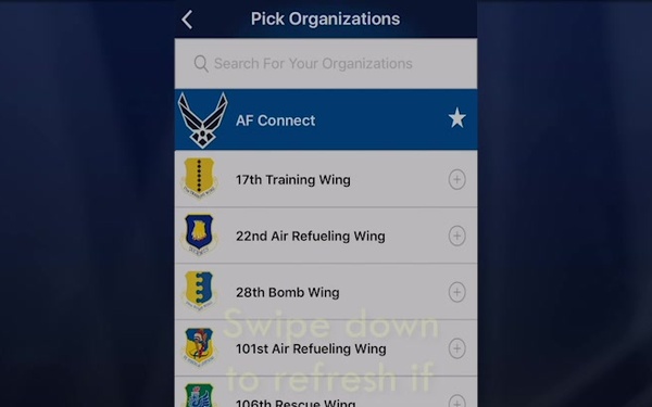 USAF Connect App Standard Size