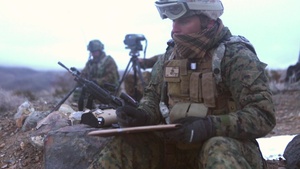 Marines demonstrate call for fire during NTC 19-04